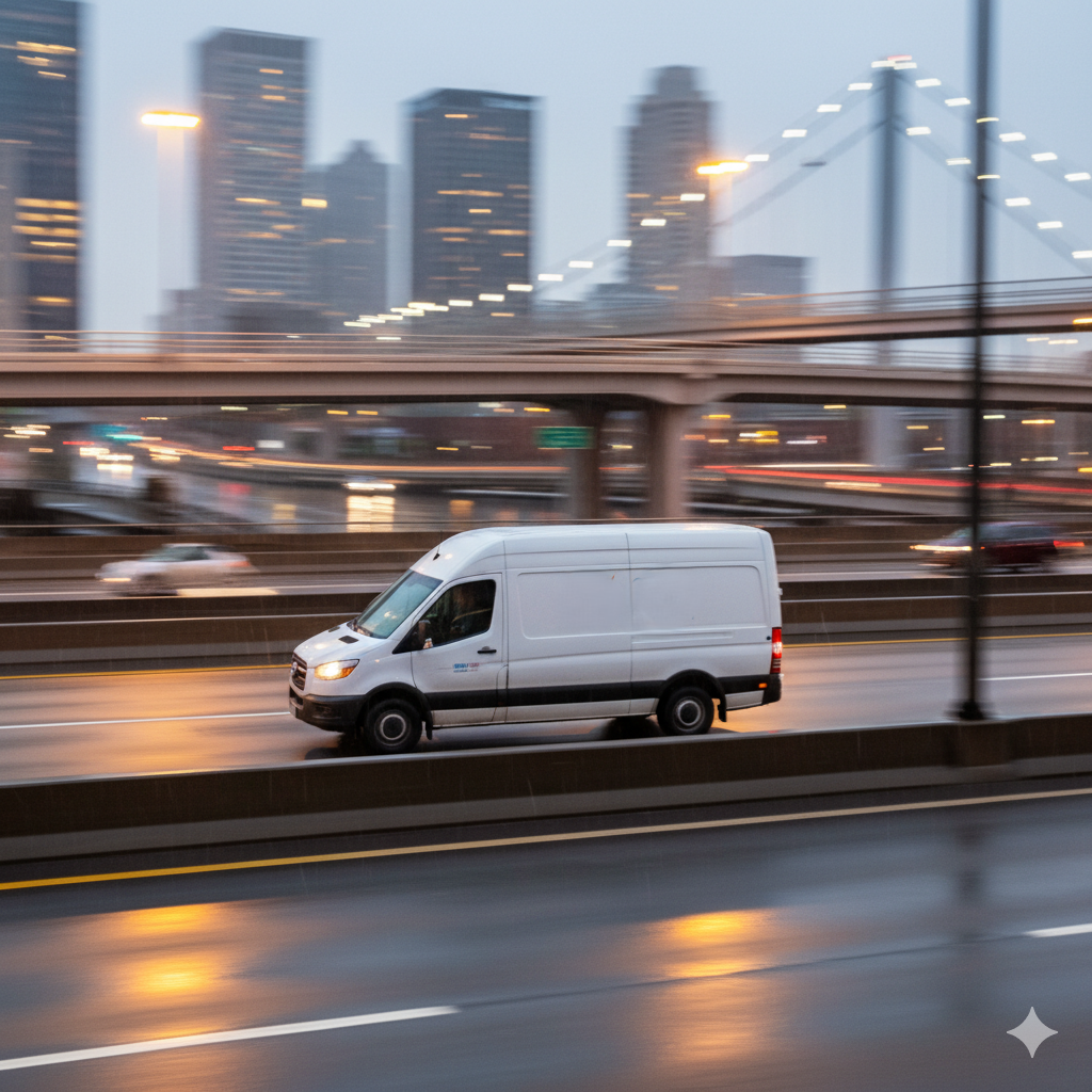 Modern transport truck graphic